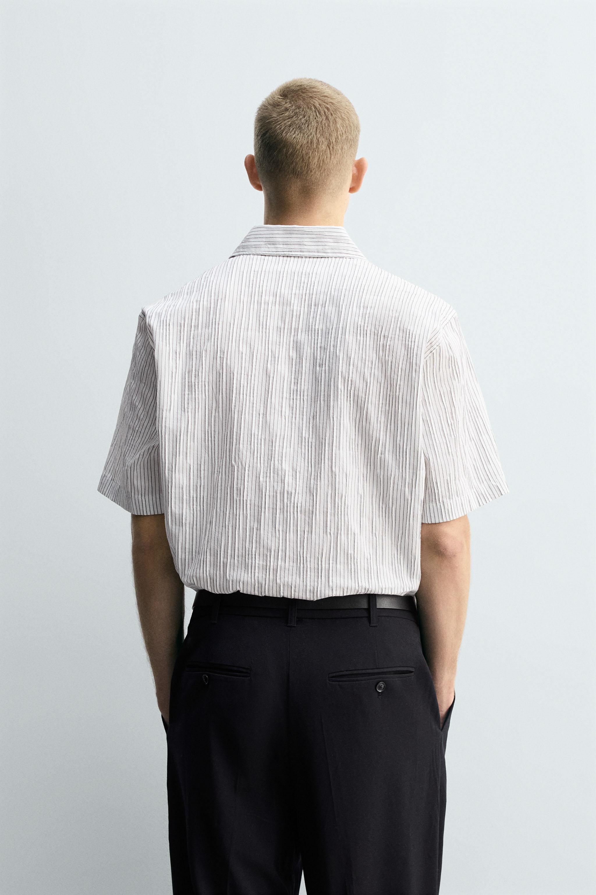 IRREGULAR STRIPED JACQUARD SHIRT